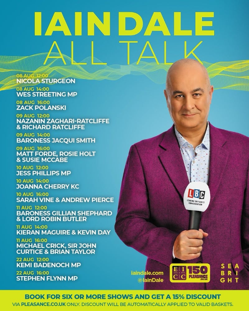 Iain Dale All Talk Edinburgh Fringe 2026
