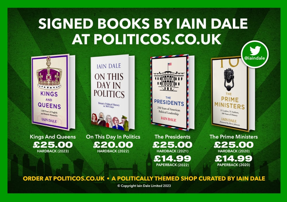 Book signed by by Iain Dale